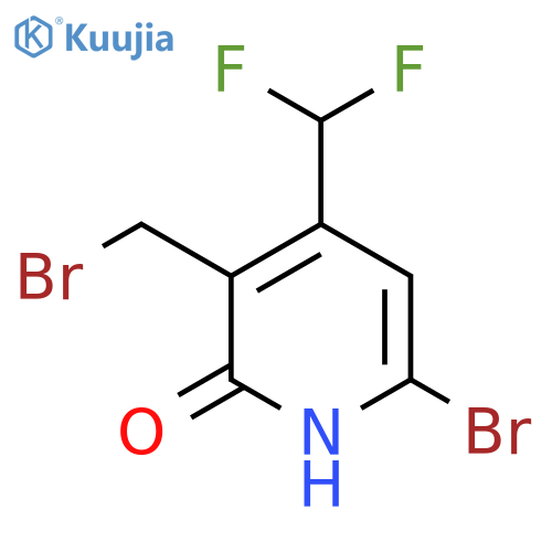 6-Bromo-3-(bromomethyl)-4-(difluoromethyl)-2-hydroxypyridine structure