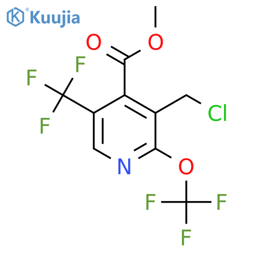 Methyl 3-(chloromethyl)-2-(trifluoromethoxy)-5-(trifluoromethyl)pyridine-4-carboxylate structure