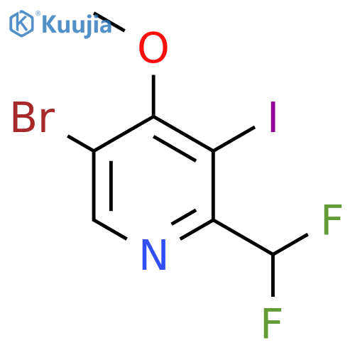 5-Bromo-2-(difluoromethyl)-3-iodo-4-methoxypyridine structure