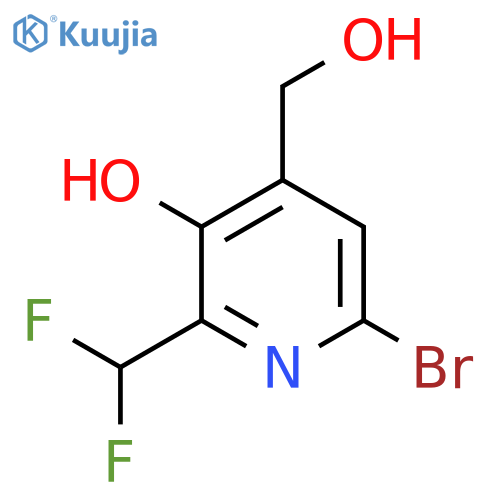6-Bromo-2-(difluoromethyl)-3-hydroxypyridine-4-methanol structure