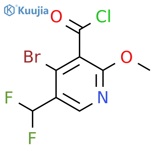 4-Bromo-5-(difluoromethyl)-2-methoxypyridine-3-carbonyl chloride structure