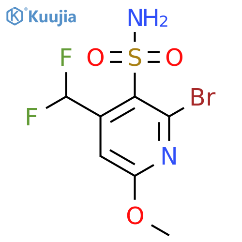 2-Bromo-4-(difluoromethyl)-6-methoxypyridine-3-sulfonamide structure