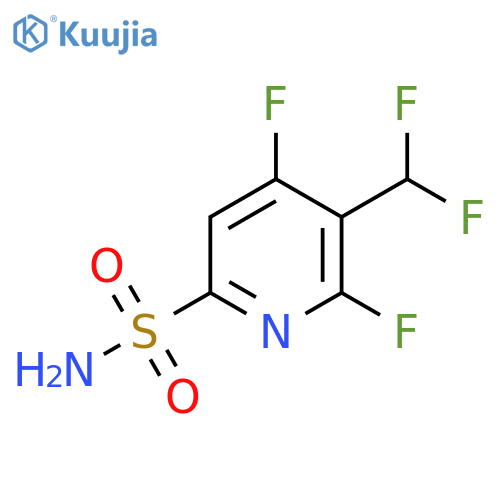 2,4-Difluoro-3-(difluoromethyl)pyridine-6-sulfonamide structure