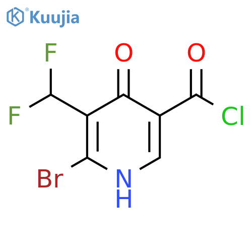 2-Bromo-3-(difluoromethyl)-4-hydroxypyridine-5-carbonyl chloride structure