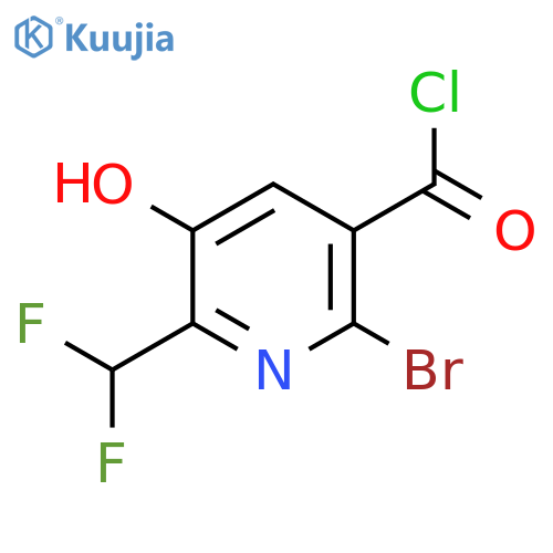 2-Bromo-6-(difluoromethyl)-5-hydroxypyridine-3-carbonyl chloride structure