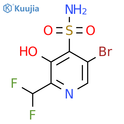 5-Bromo-2-(difluoromethyl)-3-hydroxypyridine-4-sulfonamide structure
