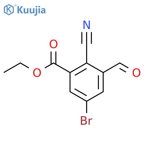 Ethyl 5-bromo-2-cyano-3-formylbenzoate structure