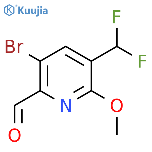 3-Bromo-5-(difluoromethyl)-6-methoxypyridine-2-carboxaldehyde structure