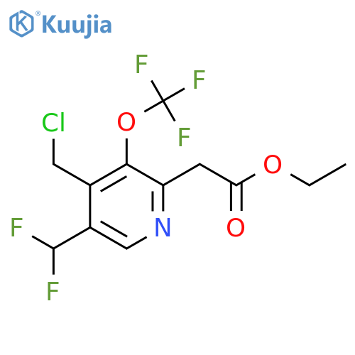 Ethyl 4-(chloromethyl)-5-(difluoromethyl)-3-(trifluoromethoxy)pyridine-2-acetate structure