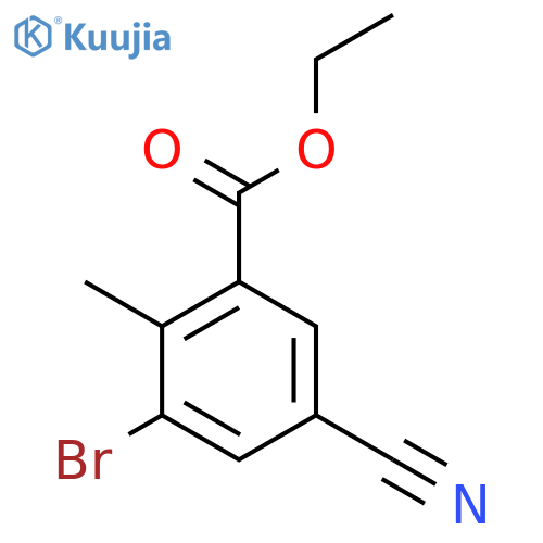 Ethyl 3-bromo-5-cyano-2-methylbenzoate structure