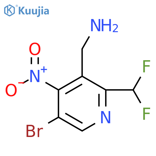 3-(Aminomethyl)-5-bromo-2-(difluoromethyl)-4-nitropyridine structure