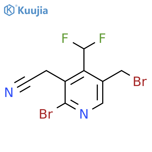 2-Bromo-5-(bromomethyl)-4-(difluoromethyl)pyridine-3-acetonitrile structure
