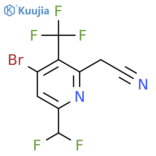 4-Bromo-6-(difluoromethyl)-3-(trifluoromethyl)pyridine-2-acetonitrile structure