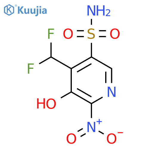 4-(Difluoromethyl)-3-hydroxy-2-nitropyridine-5-sulfonamide structure