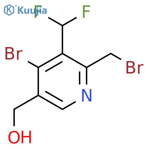4-Bromo-2-(bromomethyl)-3-(difluoromethyl)pyridine-5-methanol structure