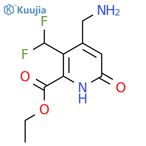 Ethyl 4-(aminomethyl)-3-(difluoromethyl)-6-hydroxypyridine-2-carboxylate structure