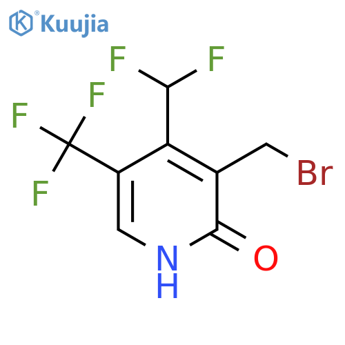 3-(Bromomethyl)-4-(difluoromethyl)-2-hydroxy-5-(trifluoromethyl)pyridine structure