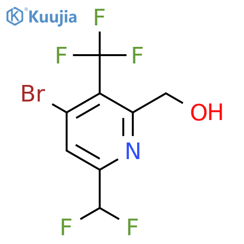 4-Bromo-6-(difluoromethyl)-3-(trifluoromethyl)pyridine-2-methanol structure