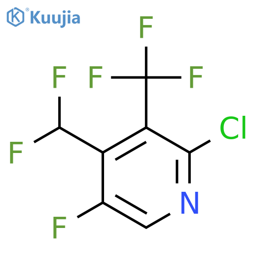 2-Chloro-4-(difluoromethyl)-5-fluoro-3-(trifluoromethyl)pyridine structure