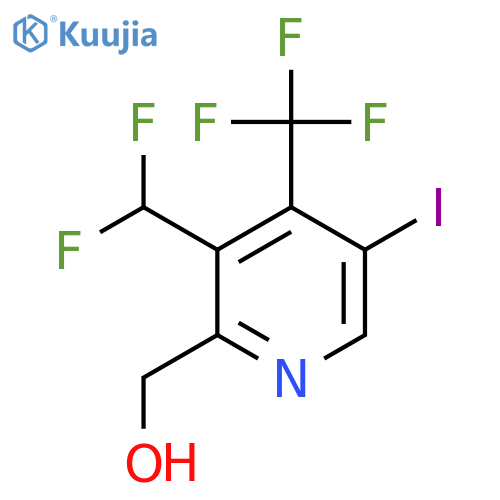 3-(Difluoromethyl)-5-iodo-4-(trifluoromethyl)pyridine-2-methanol structure