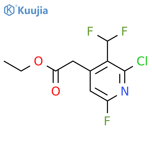 Ethyl 2-chloro-3-(difluoromethyl)-6-fluoropyridine-4-acetate structure