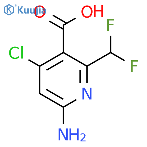 6-Amino-4-chloro-2-(difluoromethyl)pyridine-3-carboxylic acid structure