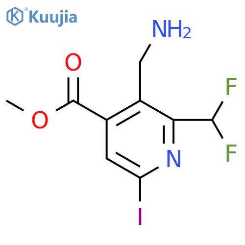 Methyl 3-(aminomethyl)-2-(difluoromethyl)-6-iodopyridine-4-carboxylate structure
