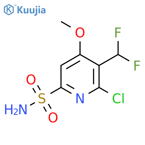 2-Chloro-3-(difluoromethyl)-4-methoxypyridine-6-sulfonamide structure