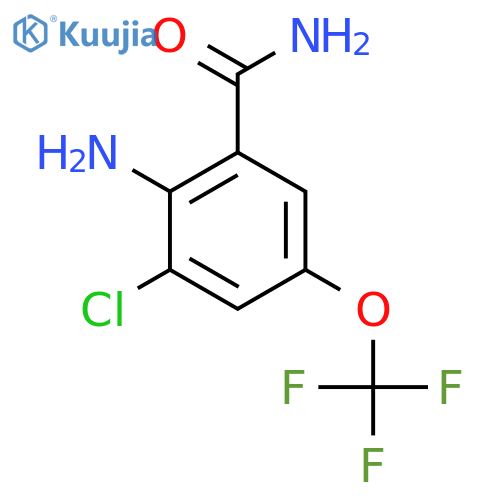2-Amino-3-chloro-5-(trifluoromethoxy)benzamide structure
