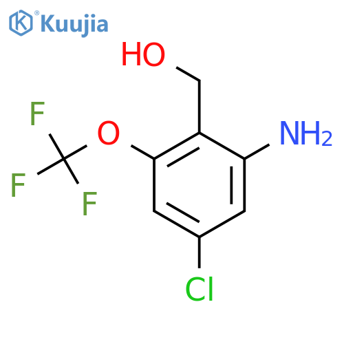 2-Amino-4-chloro-6-(trifluoromethoxy)benzyl alcohol structure