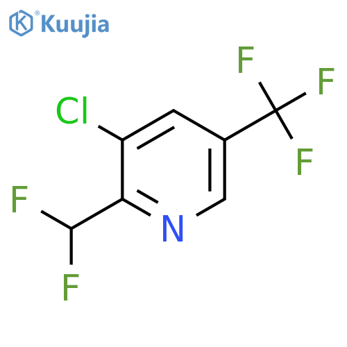 3-Chloro-2-(difluoromethyl)-5-(trifluoromethyl)pyridine structure