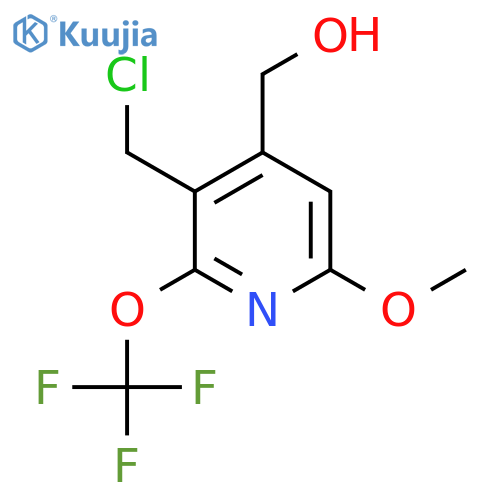 3-(Chloromethyl)-6-methoxy-2-(trifluoromethoxy)pyridine-4-methanol structure