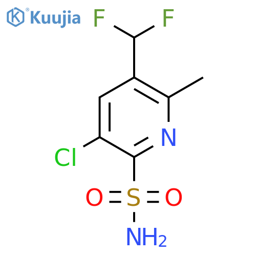 3-Chloro-5-(difluoromethyl)-6-methylpyridine-2-sulfonamide structure