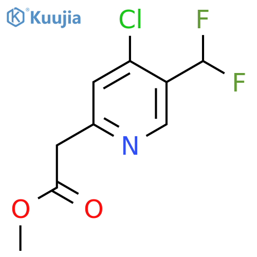 Methyl 4-chloro-5-(difluoromethyl)pyridine-2-acetate structure