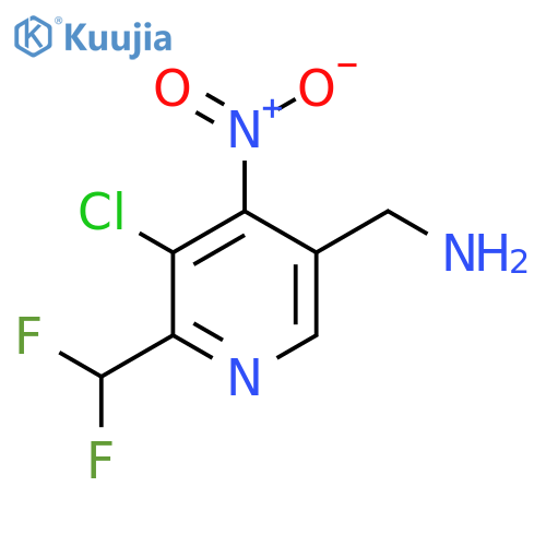 5-(Aminomethyl)-3-chloro-2-(difluoromethyl)-4-nitropyridine structure