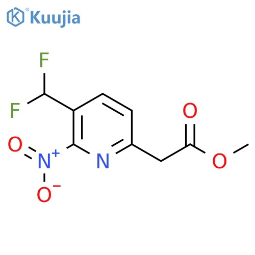 Methyl 3-(difluoromethyl)-2-nitropyridine-6-acetate structure