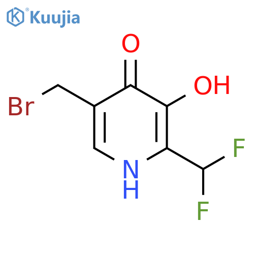 5-(Bromomethyl)-2-(difluoromethyl)-3,4-dihydroxypyridine structure