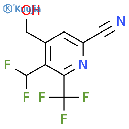 6-Cyano-3-(difluoromethyl)-2-(trifluoromethyl)pyridine-4-methanol structure
