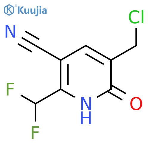 3-(Chloromethyl)-5-cyano-6-(difluoromethyl)-2-hydroxypyridine structure