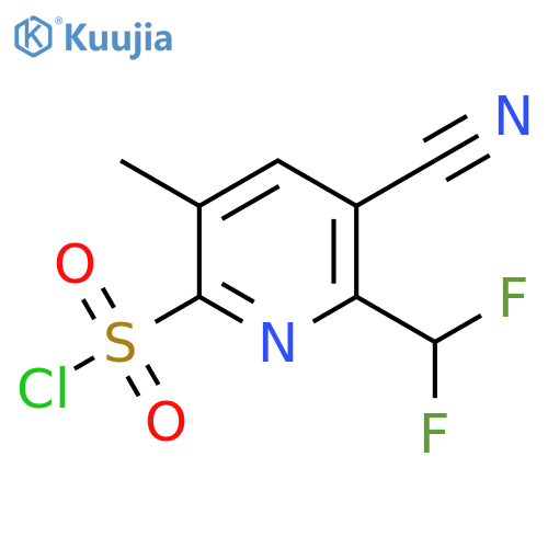 3-Cyano-2-(difluoromethyl)-5-methylpyridine-6-sulfonyl chloride structure