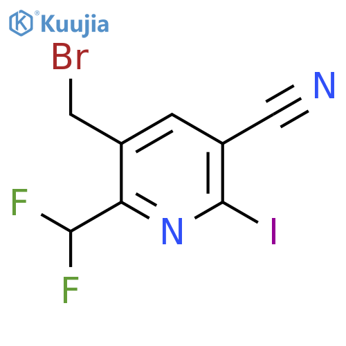 3-(Bromomethyl)-5-cyano-2-(difluoromethyl)-6-iodopyridine structure