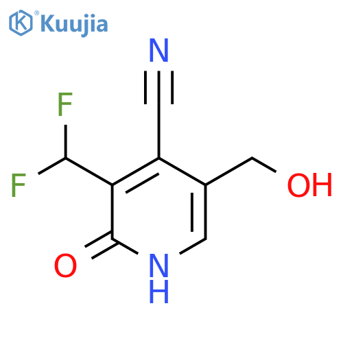 4-Cyano-3-(difluoromethyl)-2-hydroxypyridine-5-methanol structure