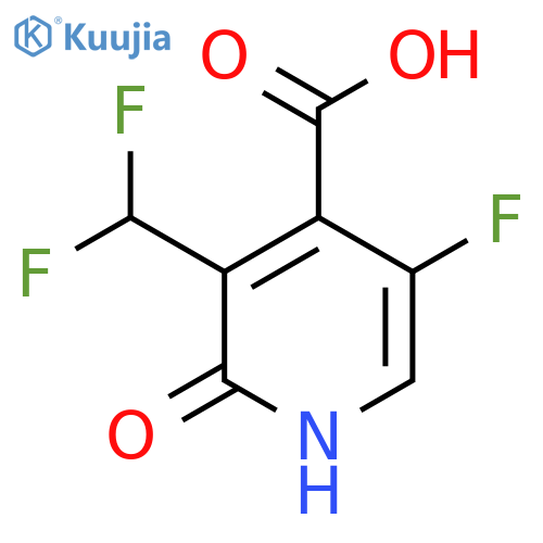 3-(Difluoromethyl)-5-fluoro-2-hydroxypyridine-4-carboxylic acid structure