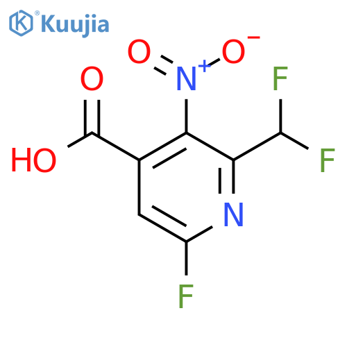 2-(Difluoromethyl)-6-fluoro-3-nitropyridine-4-carboxylic acid structure