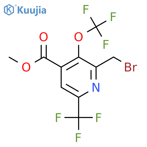 Methyl 2-(bromomethyl)-3-(trifluoromethoxy)-6-(trifluoromethyl)pyridine-4-carboxylate structure