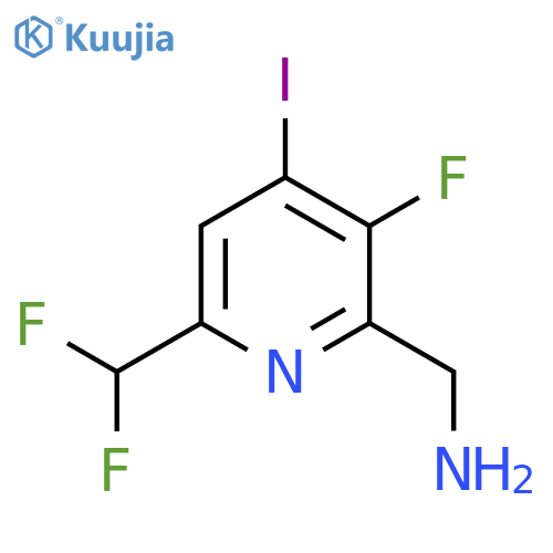 2-(Aminomethyl)-6-(difluoromethyl)-3-fluoro-4-iodopyridine structure