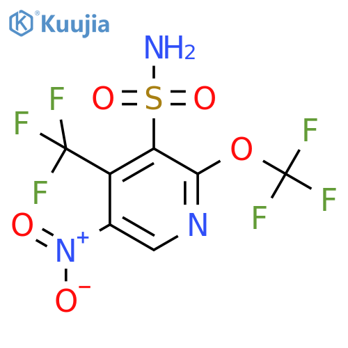5-Nitro-2-(trifluoromethoxy)-4-(trifluoromethyl)pyridine-3-sulfonamide structure