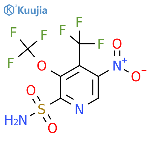 5-Nitro-3-(trifluoromethoxy)-4-(trifluoromethyl)pyridine-2-sulfonamide structure