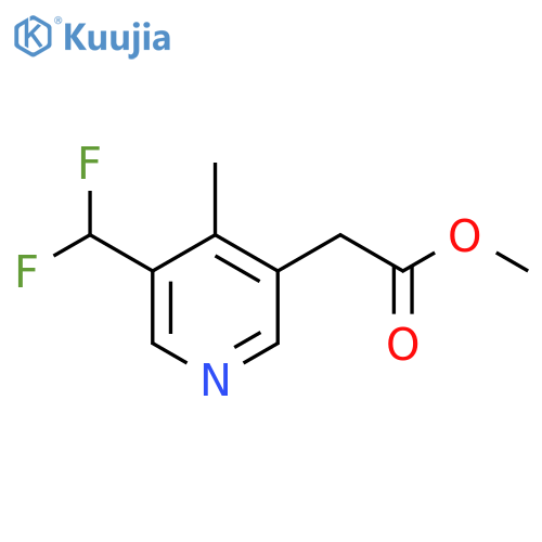 Methyl 3-(difluoromethyl)-4-methylpyridine-5-acetate structure