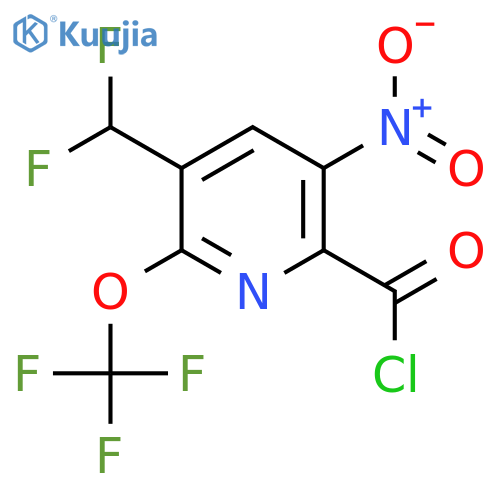 3-(Difluoromethyl)-5-nitro-2-(trifluoromethoxy)pyridine-6-carbonyl chloride structure